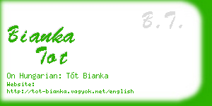 bianka tot business card